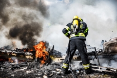 Feuerwehrmann mit Atemschutz