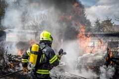 Feuerwehrmann mit Atemschutz
