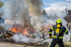 Feuerwehrmann mit Atemschutz